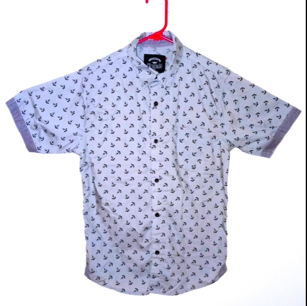 Boys' button-up short sleeve top